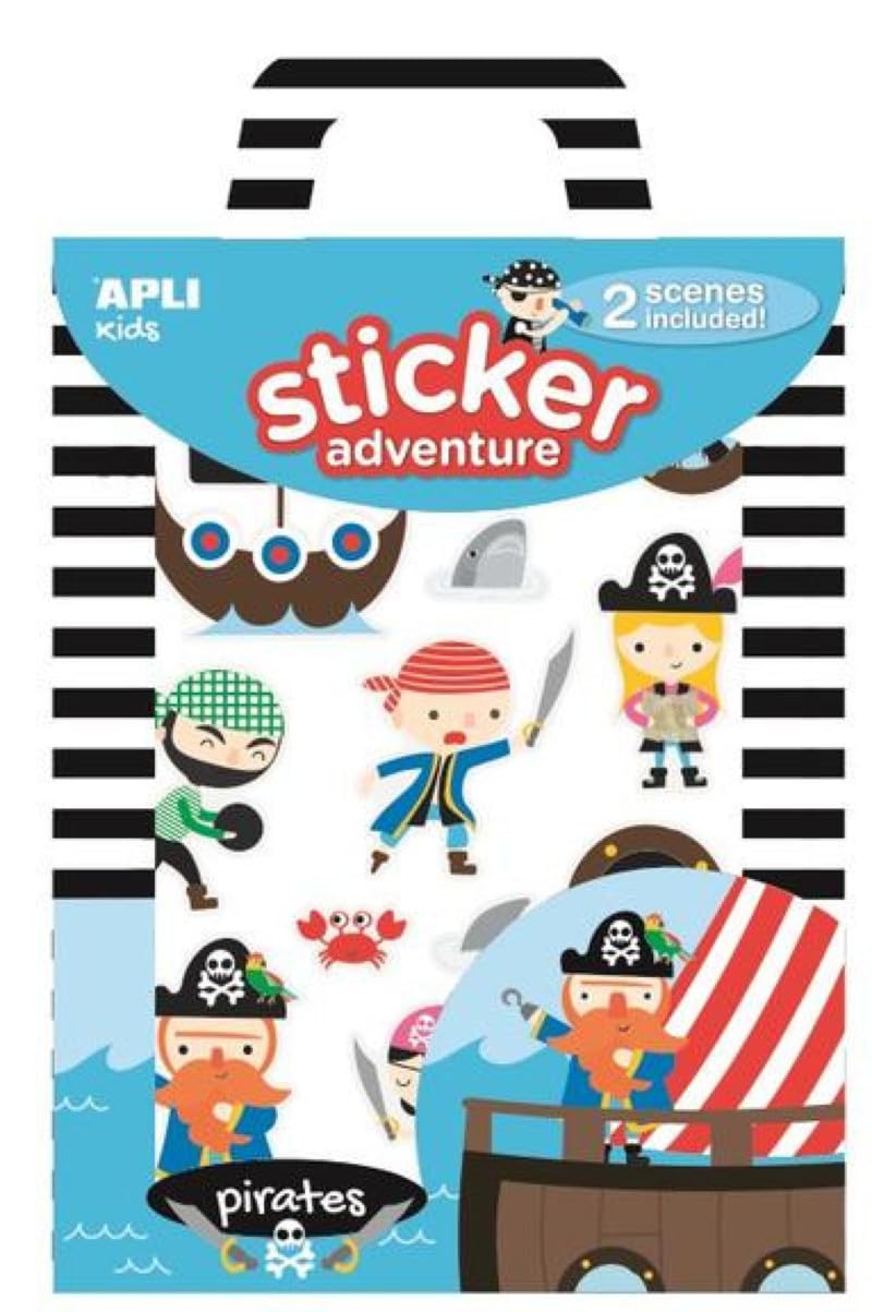 APLI Kids- Pirates Sticker Set, Multi-Colour, (15166)