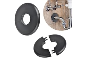 SANKOLY 2 Pcs Wall Split Flange Self-Adhesive Escutcheon Plates with 26 mm / 1.0 Inch Diameter Hole Plastics Water Pipe Cover for Various Pipes Hole