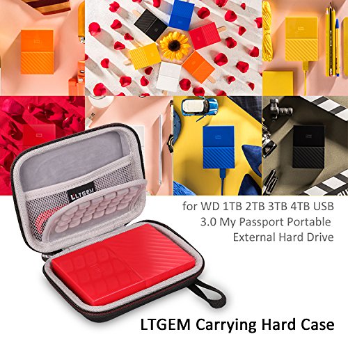LTGEM EVA Hard Case Shockproof Carrying Bag for WD 1TB 2TB 3TB 4TB USB 3.0 My Passport Portable External Hard Drive - Thumbnail 7