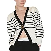 URBAN REVIVO Women Knitted Cardigans Long Sleeve V-Neck Lightweight Sweater One Leaf Button Down Outwear