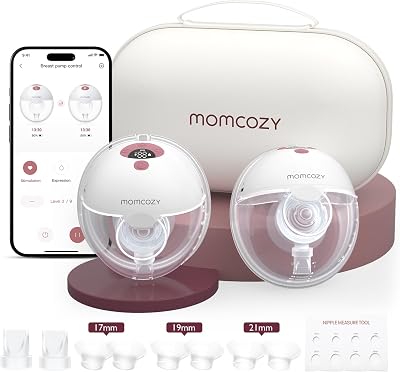 Momcozy M5 Smart Wearable Breast Pump Hands-Free App Control