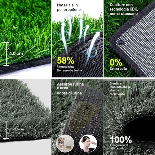 Dog Litter Tray 81 x 60 cm with Artificial Grass Highly Permeable Puppy Cat Litter Box Washable Reusable for Indoor Outdoor