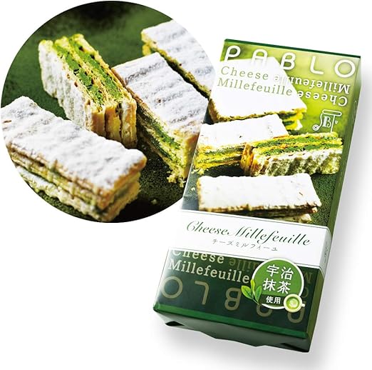 Amazon パブロ 宇治抹茶 チーズミルフィーユ 焼きたてチーズタルト専門店pablo Pablo ケーキ 洋菓子 通販