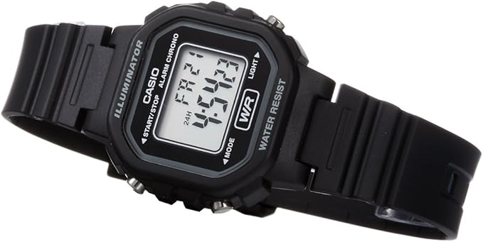 Amazon Com Casio Women S Classic Lawh 1a Resin Quartz Watch With Digital Dial Black Watches