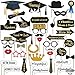 KatchOn, Graduation Photo Booth Props - Pack of 40 | Black and Gold Grad Photo Props for Grad Decor | Grad Photo Props 2025 | Graduation Decorations 2025