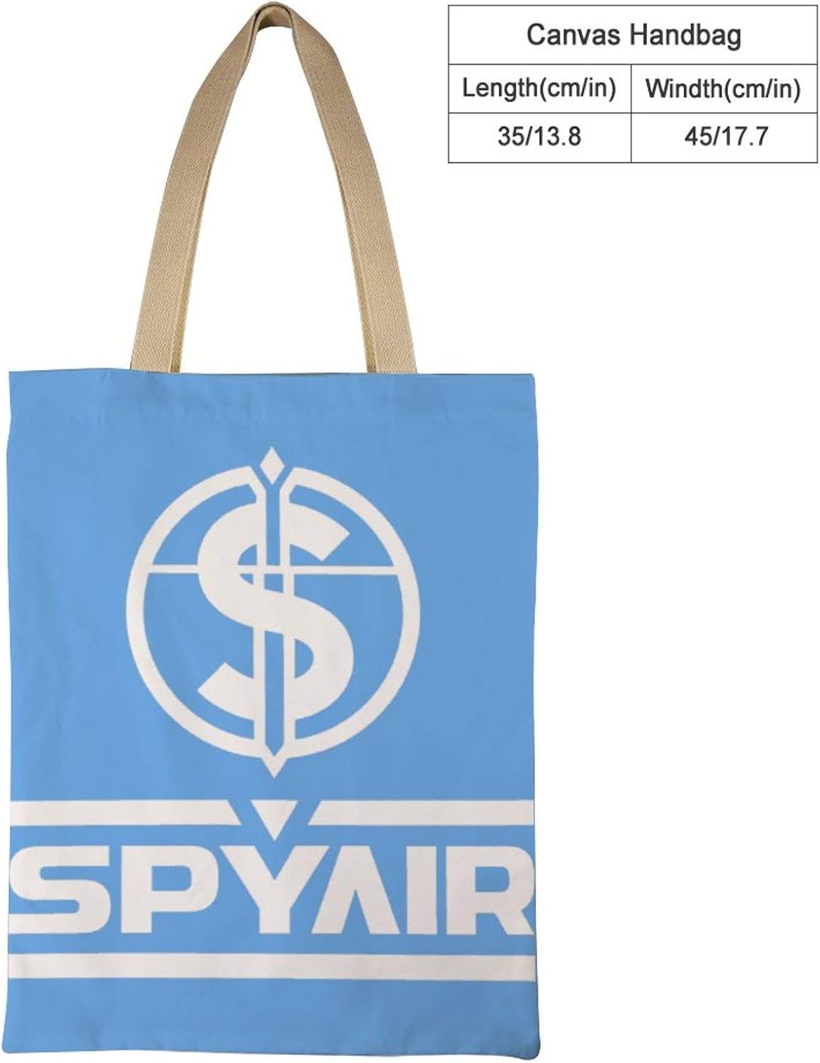Amazon 買い物袋 スパイエアー Spyair ロゴ ユニセックス トートバッグ キャンバスバッグ 通学 トートバッグ トートバッグ 通勤 大容量 出掛けバッグ エコフレンドリーなショッピングバッグ 旅行用ショルダーバッグ Cxzcxcx バッグ スーツケース