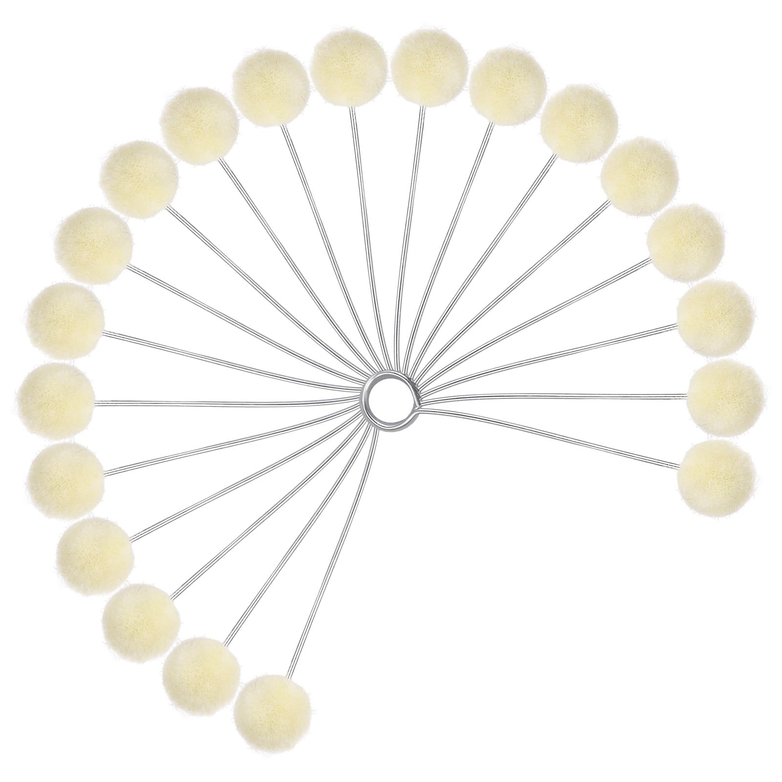 CoCud Wool Daubers, 0.8" x 4.9" (Dia x L), Wool Looped End Wool Daubers Ball Brush Leather Dye Tool - (Applications: for Dying, Crafting, DIY Projects), 20-Pieces