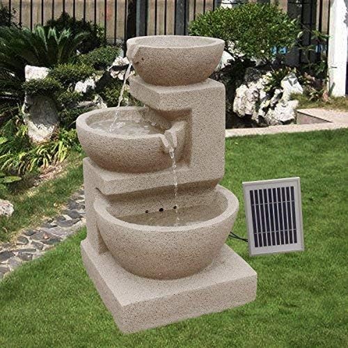 Wehmann Solar Fountain Solar Fountain Eden Garden Fountain Cascade Complete Set for Garden and Patio Day and Night! NEW
