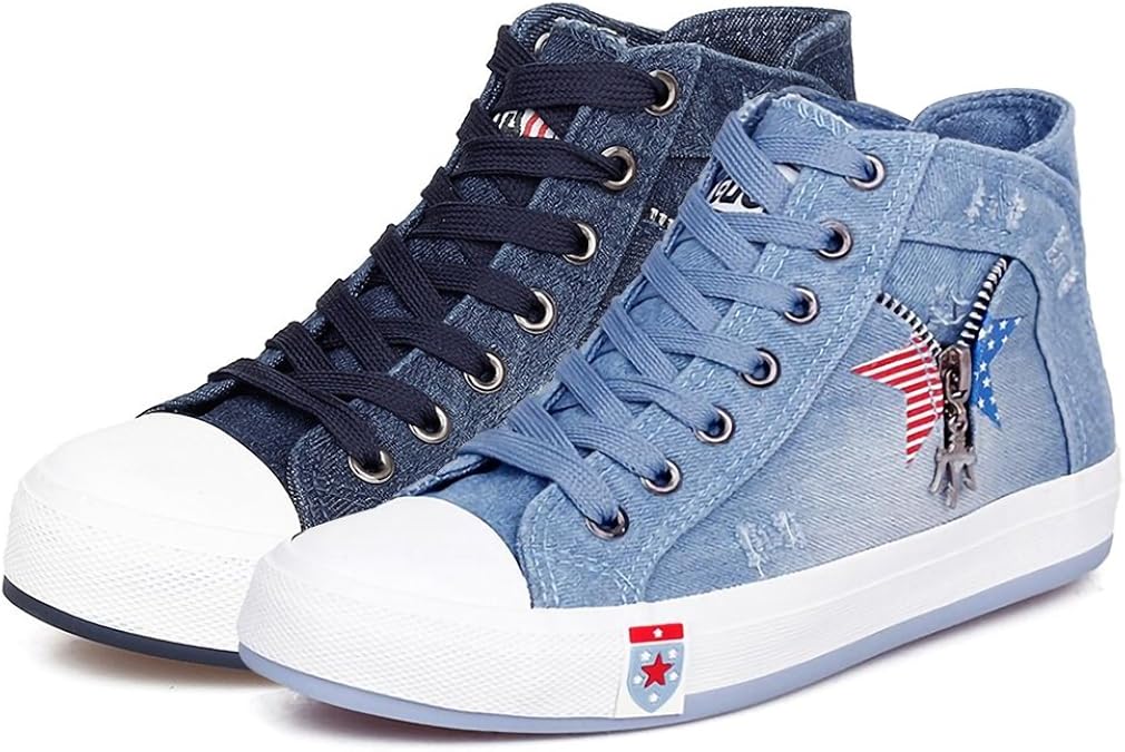 high ankle canvas shoes