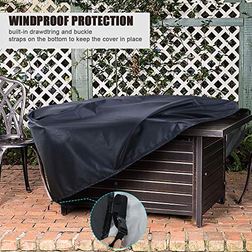 POMER Fire Pit Cover Rectangular 44x32x23in Waterproof & UVResistant