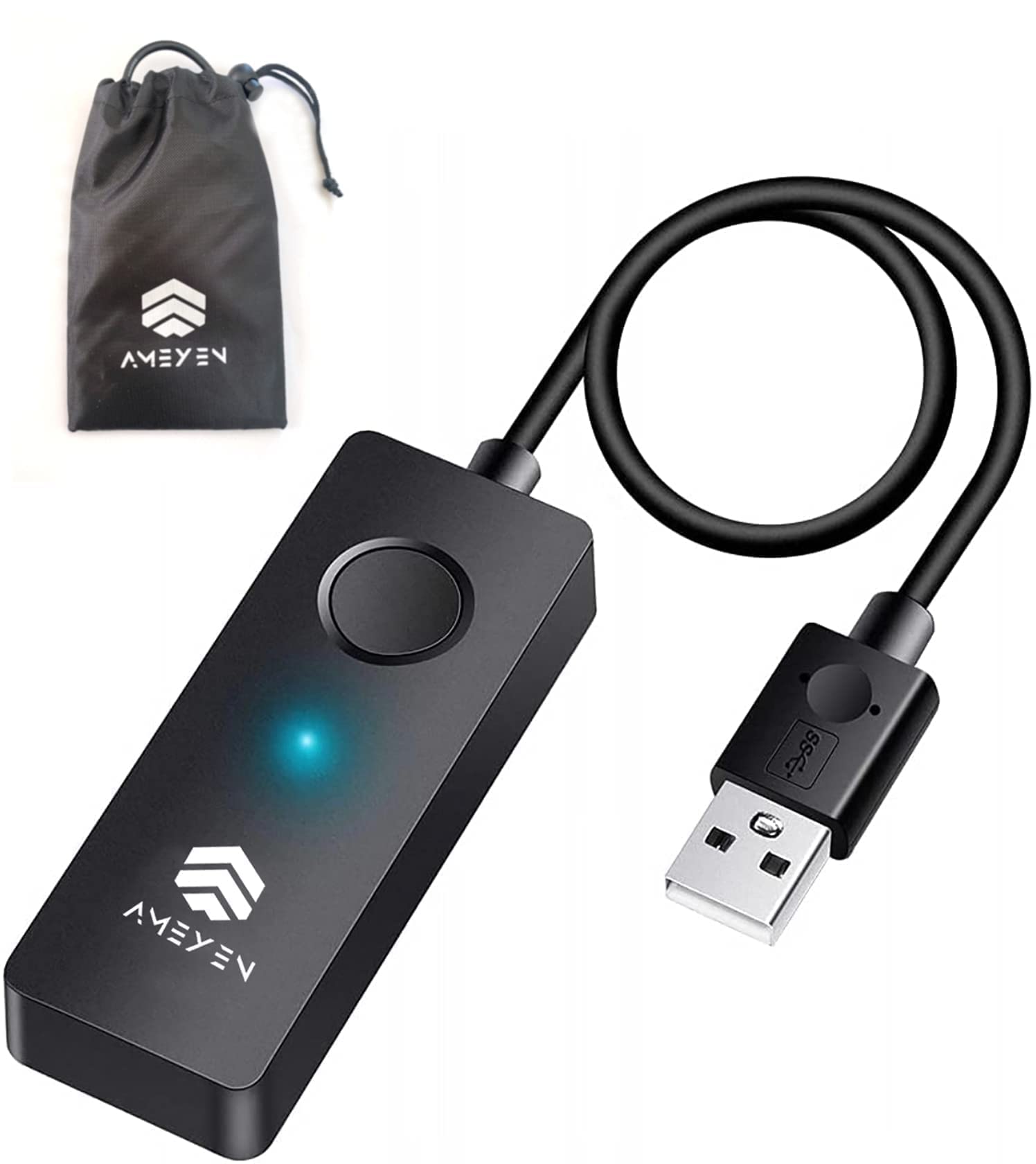 Mouse Jiggler, Mouse Mover, with Protective Carry Case, Drive Free, 100% Undetectable ON/OFF Switch, Screen Lock Preventer, Simulate Mouse Movement to Prevent Computer Entering Sleep mode, USB mouse