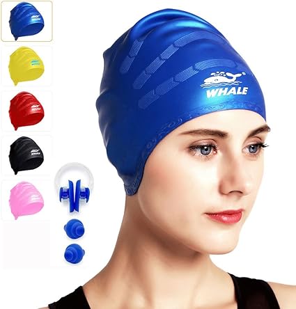 Swim Cap For Long Hair Waterproof Silicone Swimming Caps For