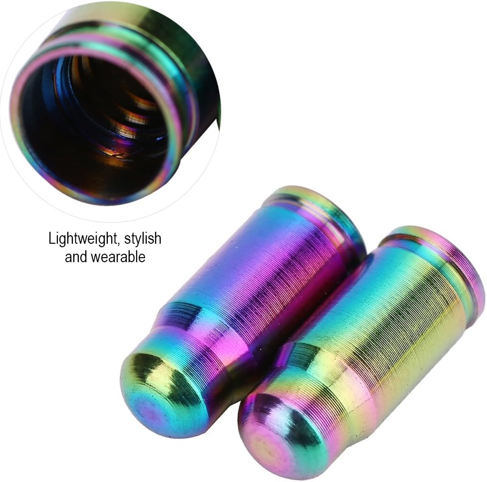 2 x Titanium Alloy Gas Valve Caps for Road Mountain Bikes (Colour: Multicoloured), Multicolored - Image 5