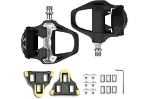 WOWSPORT Road Bike Pedals SPD-SL with Cleat,Compatible with SPD-SL Self-Locking Nylon/Aluminum Body Road Clipless Lightest Pe
