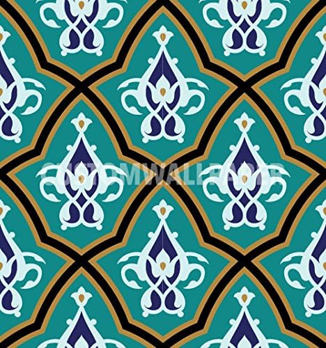 Moroccan Palace Patterned Wallpaper by CustomWallpaper.com