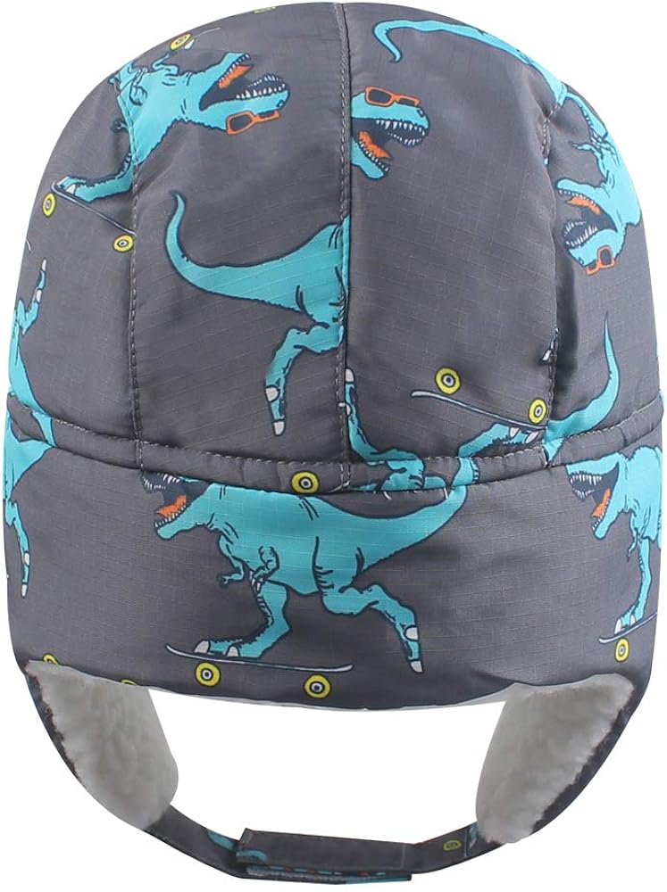 Winter Trapper Hat for Boys Girls Waterproof Warm Baby Toddler Ushanka Fleece Beanie Hats for 6M-6T: Clothing