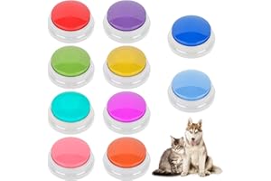 ZZHXKJHKY 10 Color Voice Recording Buttons for Dogs Dog Training Communication Buttons with 30 Sec Record and Playback,Pet Training Buzzer for Puppy Cats, Funny Gift for Study Office Home Pet Lovers (10 Pack)