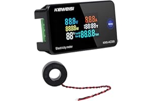 Digital AC Voltage and Current Meter Featuring Multi Parameter LCD Display with Power Consumption and Timing Functions