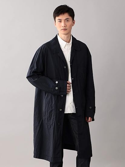 Amazon サンヨー Sanyo Blueflag Kiminori Morishita 15d ナイロン ロングカバーオール コート L ネイビー メンズ コート ジャケット 通販