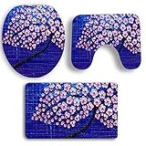 Bowake Clearance! 3-Piece Embroidery Bathroom Rug