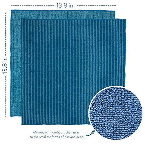 Microfiber Cleaning and Polishing Cloth for Stainless Steel by Care Touch – Double Sided Towel for Smooth and Textured Cleaning; Cars, Household Appliances, Pack of 3