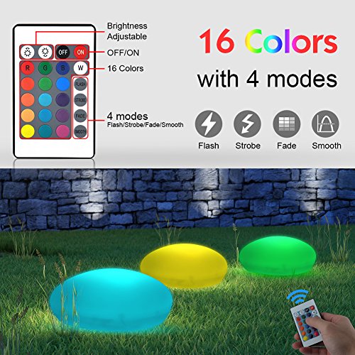 Blibly Solar Garden Lights Outdoor Glow Cobblestone Shape Lamp Garden Decor Light White Rgb Lights Waterproof Landscape Night Lights For Lawn Patio Path Pricepulse