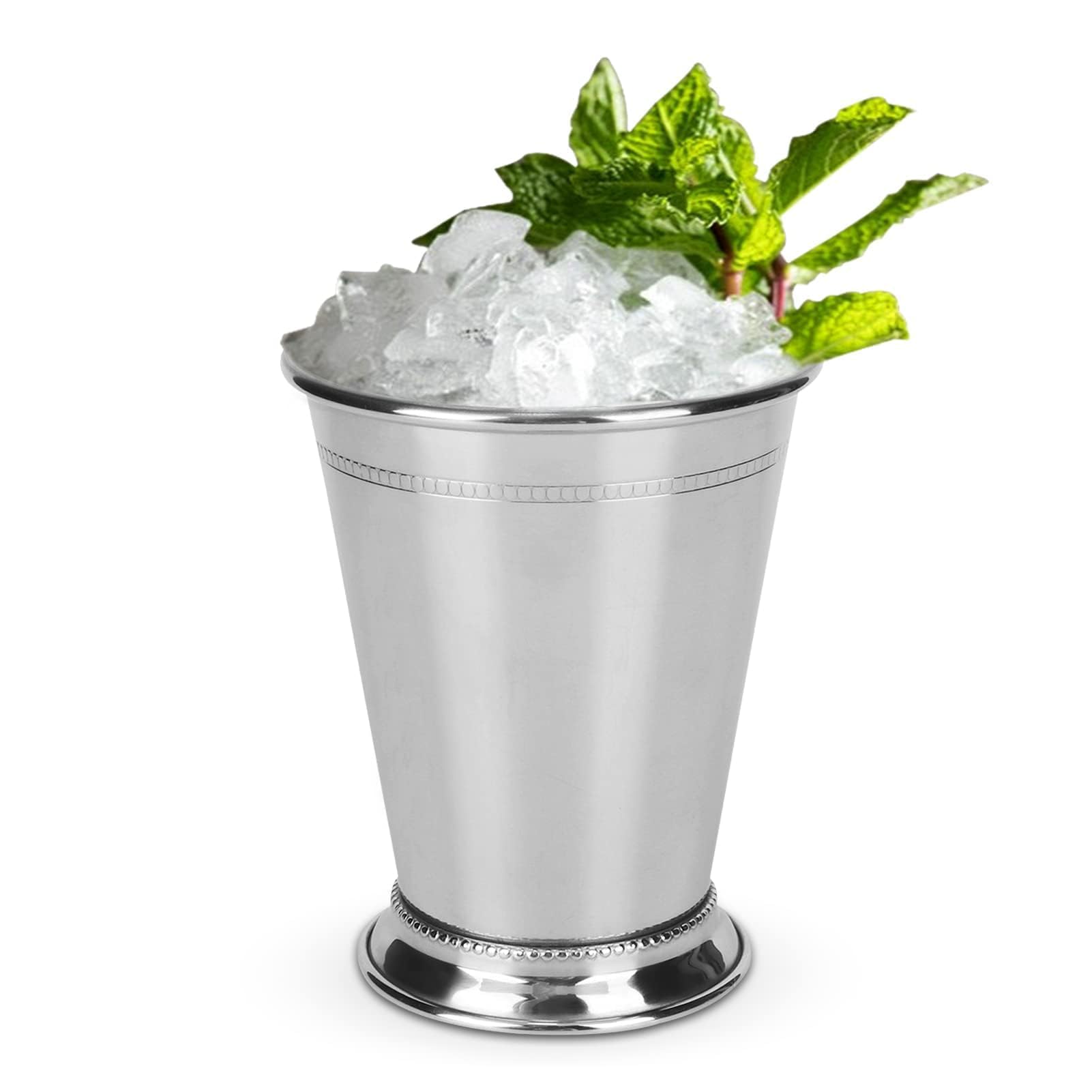 Julep Cup 400ml/14oz Stainless Steel Mint Julep Cup Metal Drinking Glasses Cocktail Mug Mixed Drinks for Home Bar Party Beer Juice Beverage