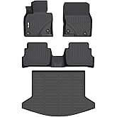 AIPOIL® Floor Mats & Cargo Liner Set for 2017-2022 Mazda CX5 All Weather Protection TPE Anti-Slip Automotive Full Set Custom CX-5 Car Mats Accessories - Black