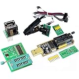 AiTrip EEPROM BIOS USB Programmer CH341A + SOIC8 Clip + 1.8V Adapter + SOIC8 Adapter For 24 25 Series Flash