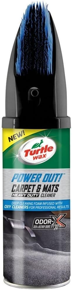 Turtle Wax 52738 Power Out Car Interior Carpet & Mat Shampoo Cleaner with Integrated Brush, 400ml, Deep Cleans