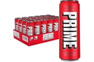 PRIME HYDRATION PRIME Energy TROPICAL PUNCH | Zero Sugar Energy Drink | Preworkout Energy | 200mg Caffeine with 355mg of Electrolytes and Coconut Water for Hydration| Vegan | Gluten Free |12 Fluid Ounce | 24 Pack