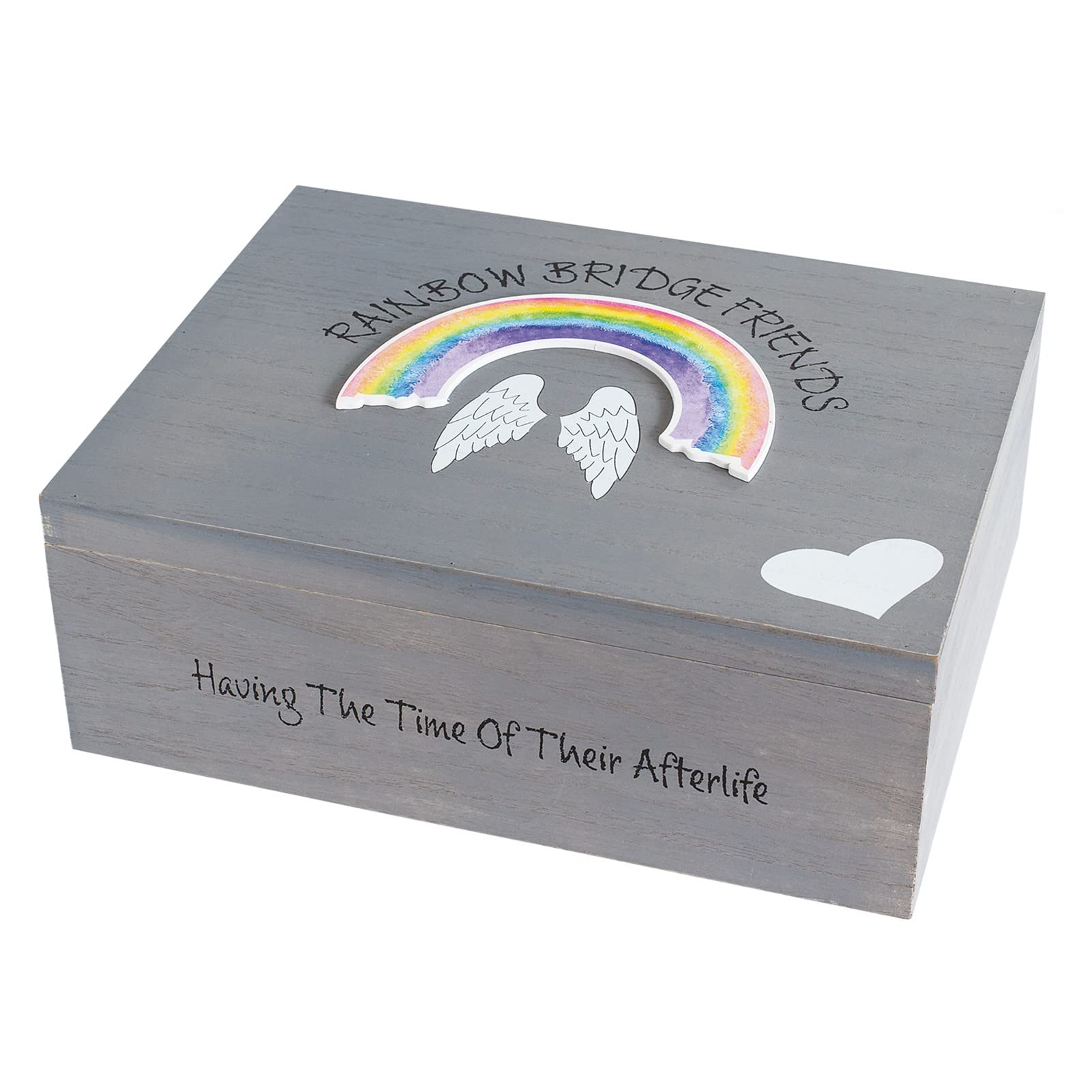 Rainbow Bridge Friends Pet Memorial Wings Memory Box 2332 for Pet Loss