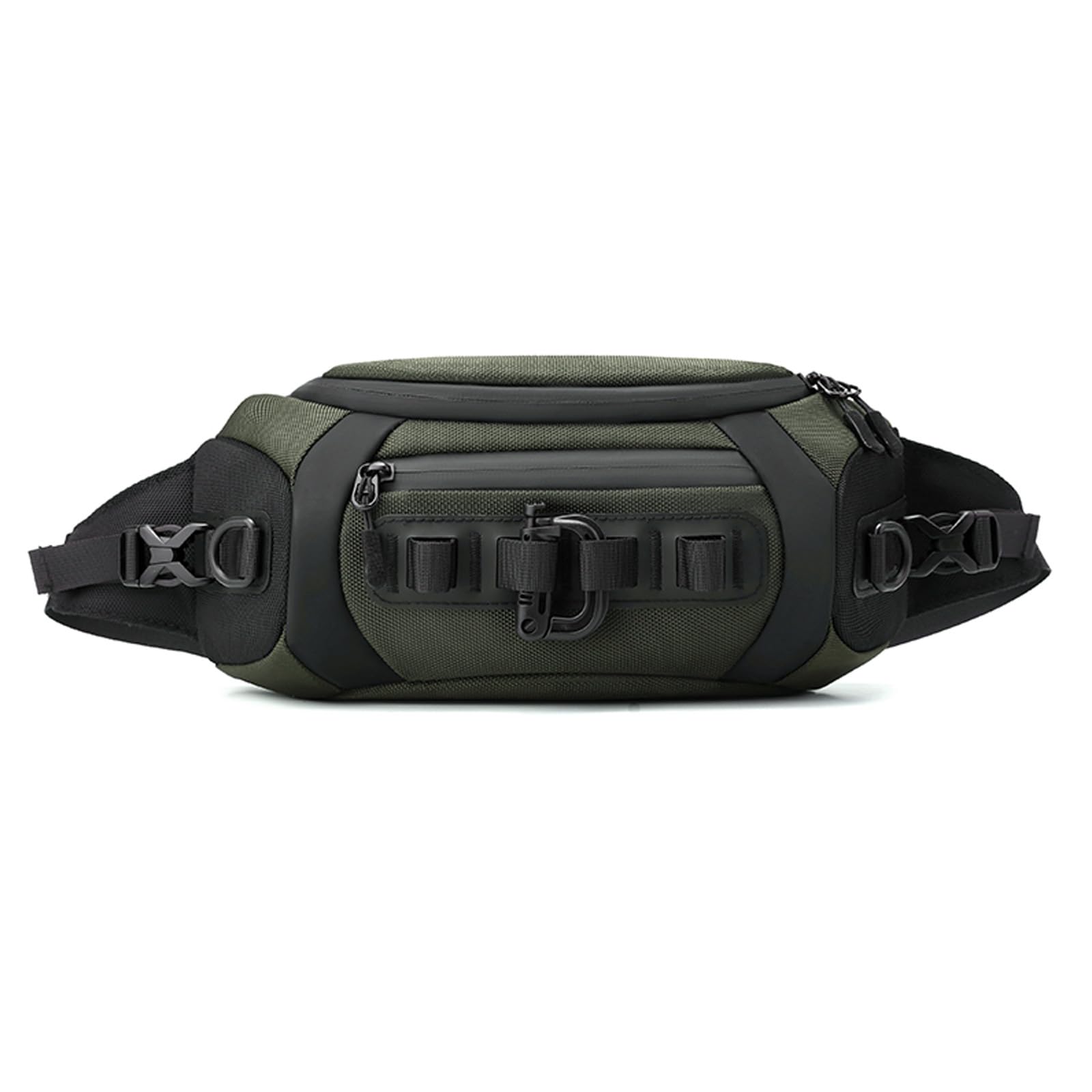 FANDARE Waist Fanny Pack Casual Sling Bag Sport Bumbags for Women Men Sling Bag Nylon Chest Crossbody Bag Cover Pack for Hiking Cycling Travelling Outdoor Gym Business College Shoulder Bag Green