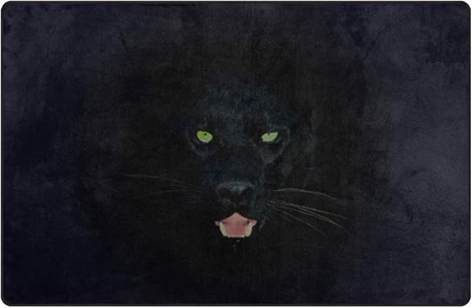Amazon Com Pengyong Black Panther With Blue Eyes Non Slip Floor