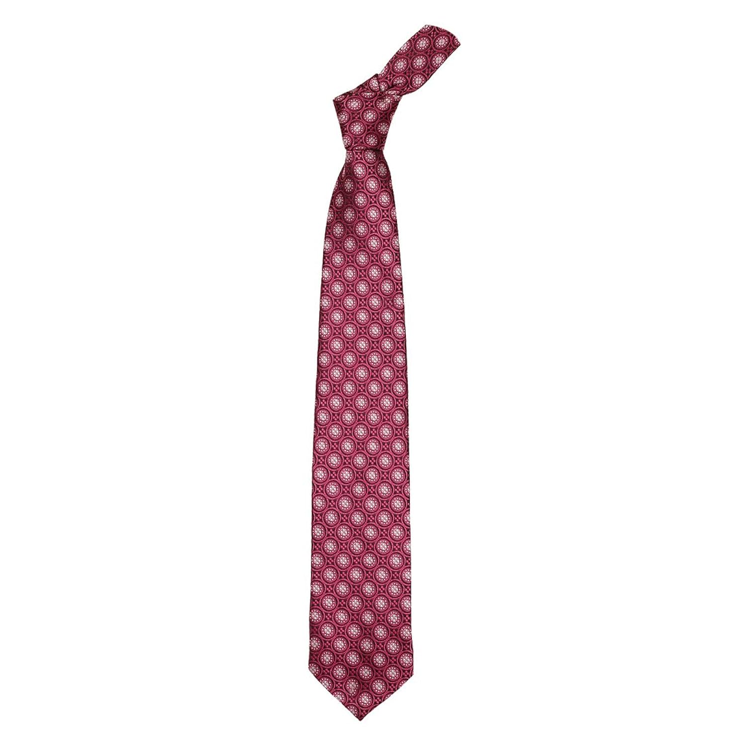 tieon men's designer neck tie & pocket square_3 inch_paisley_pink
