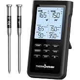 ThermoMaven Sub-1G Wireless Meat Thermometer, No App Needed, 2 Probes | 3000FT Long Range, Digital Smart Base, 6 Sensors NIST Accuracy, IPX8, BBQ Smoker Grill Oven Brisket Steak Turkey Pork Roast