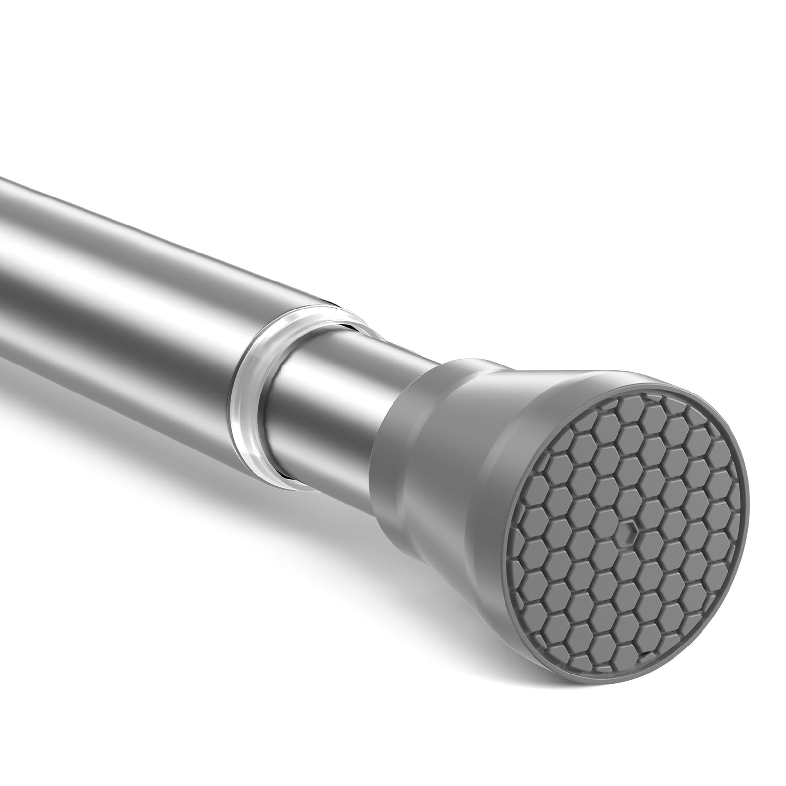 Shower Curtain Rail Extendable Curtain Poles 85-160cm Tension Rods for Curtains Silver Net Curtain Rods Extendable Shower Curtain Rod Telescopic Curtain Pole for Windows,Bathroom,Closet