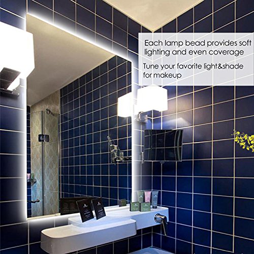 LED Vanity Lights Kit YIHONG 16.4ft LED Strip Lights 300 LED Tape Lights for Mirror Dress Table Cabinet 6000K Daylight White