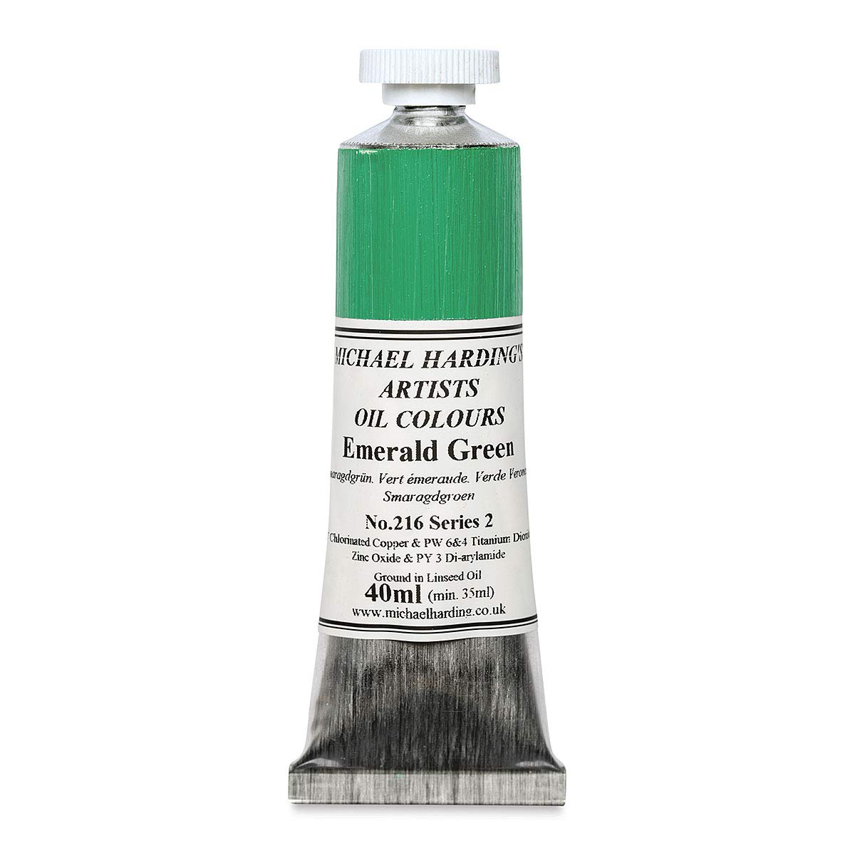 Photo 1 of Michael Harding Artist Oil Colours, Emerald Green, 40ml Tube, 21640