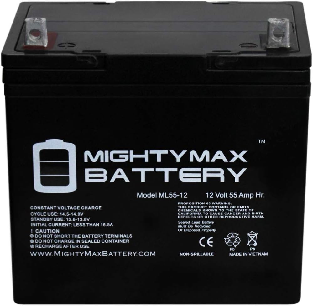 Mighty Max Battery 12V 55Ah Power Boat Pontoon Electric Trolling Motor Deep Cycle Battery Brand Product: Electronics
