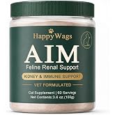 Happy Wags Aim for Cats Powder, happywags Aim Kidney &amp; Immune Support for Cats, Cat Supplement, 100g