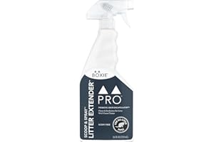 BoxiePro Scoop & Spray Litter Extender – Save Money & Extend the Life of Litter – Cleans Your Litter - Best Litter Box Odor Eliminator & Deodorizer – Natural Scent Free Odor Control, Pro Series, 24 oz