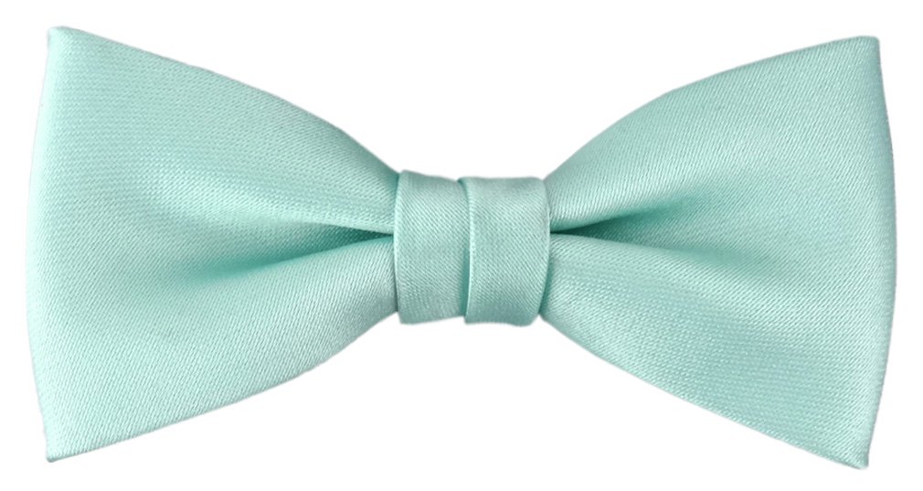TigerTie Small children Baby bow tie in mint green all-one-color - size 29 bis 50 cm Neck circumference adjustable + storage box
