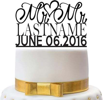 Aangepaste Mr En Mr Met Naam En Datum Voor Een Homo Bruiloft Paar Taart Topper Voor Bruiloft Bruiloft Party Favors Cake Toppers Amazon Nl Homo Taart