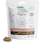 Nature's Protection Low Calorie Dog Treats for Training - Functional Treats for Digestion, Perfect for Small, Medium & Large Breed Dogs with Light Fur (Superior Care - White Fish & Rice, 5.29 oz)