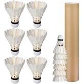QIEIEI Badminton Shuttlecocks,12 Pcs Professional Duck Badminton Shuttlecocks High Speed Training Badminton Ball Shuttlecock