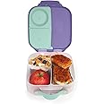 b.box Mini Lunch Box for Kids: Lunch Snack Container with 2 Leak Proof Compartments. Ages 3+ School Supplies, BPA Free (Lilac Pop, 4¼ cup capacity)