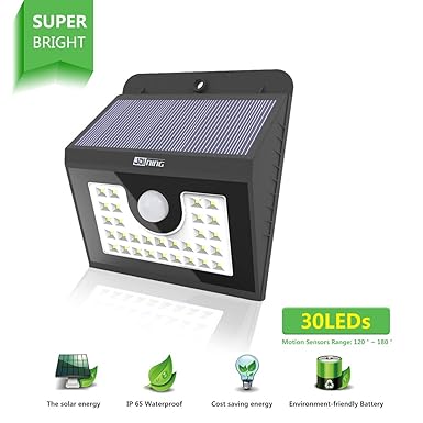 LED Solarleuchten mit Bewegungsmelder,Bewegungslicht aussen solar 30 LED Solar Garten für Leuchte außen Außenleuchte Wasserdi