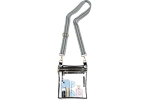 WEIMZC Clear Crossbody Bag Stadium Approved,Adjustable Shoulder Strap Clear Crossbody Purse