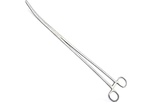 XTRM CRAFT Pean Hemostat Straight and Curved Multipurpose Locking Tweezer Clamps Serrated, Stainless Steel - Hemostats for Nurses, Fishing Forceps, Crafts and Hobby